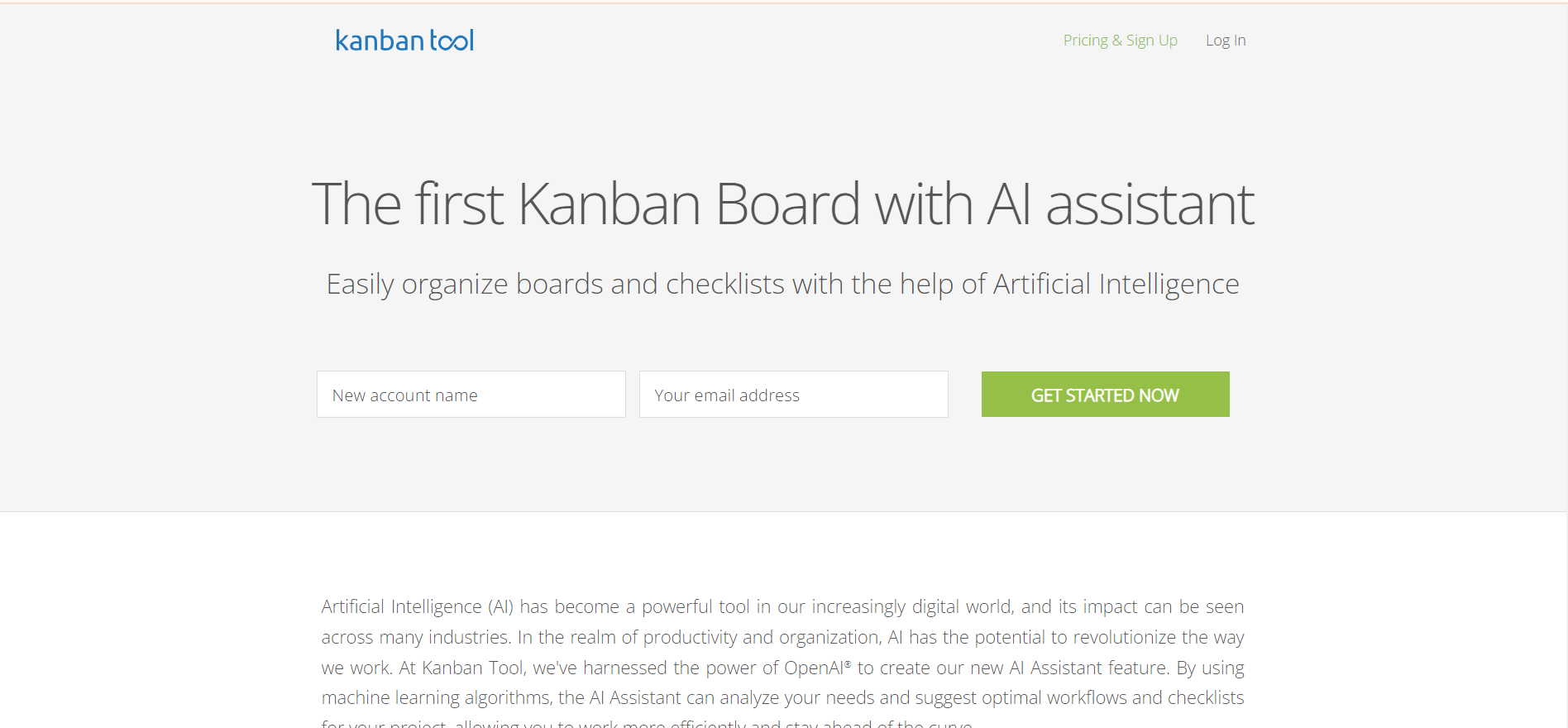 kanban tool for ai