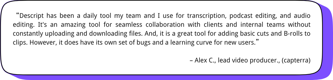 descript user review