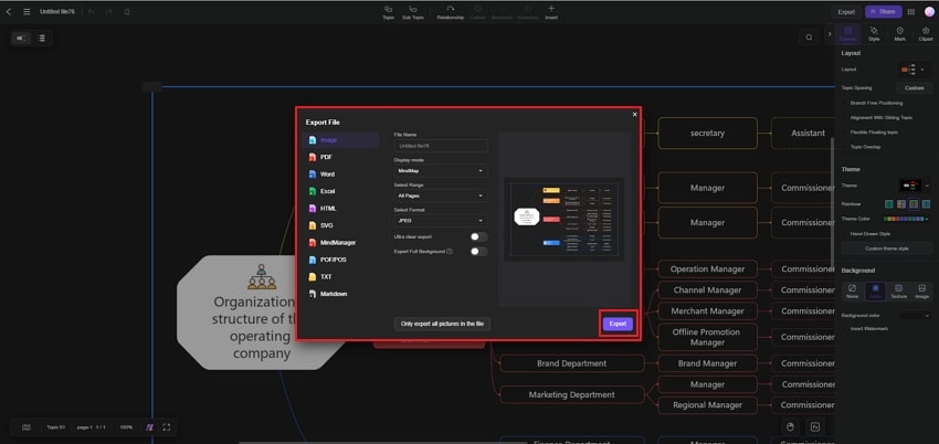 opening the templates tab of edraw.ai