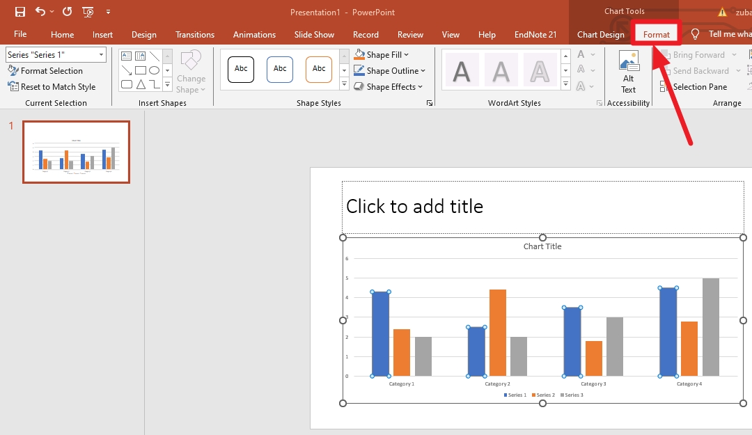 formatting of the bar chart from the top navigation bar