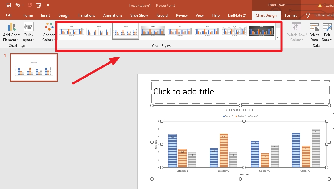 change the format of the bar chart