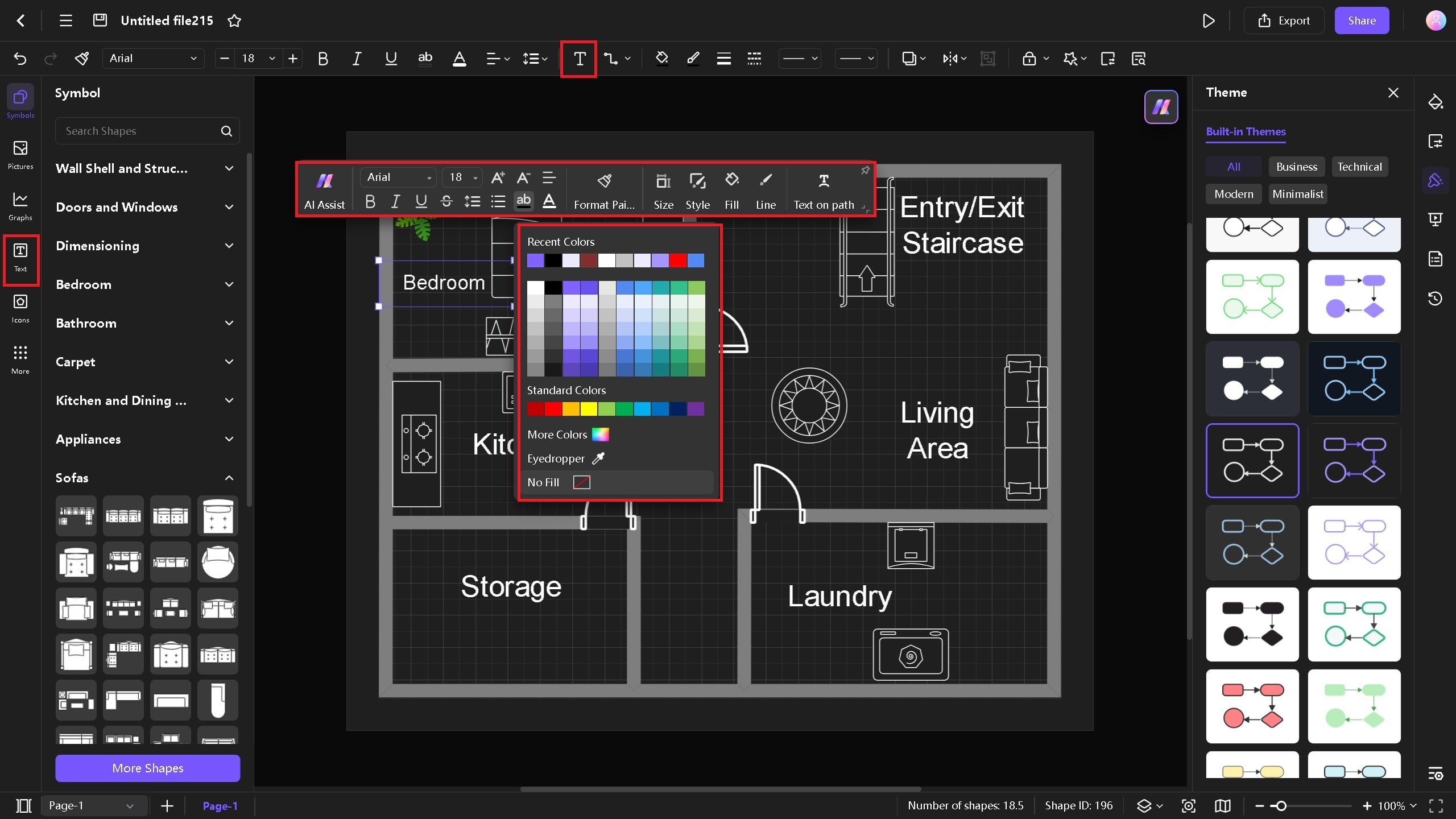 add labels on Edraw.AI