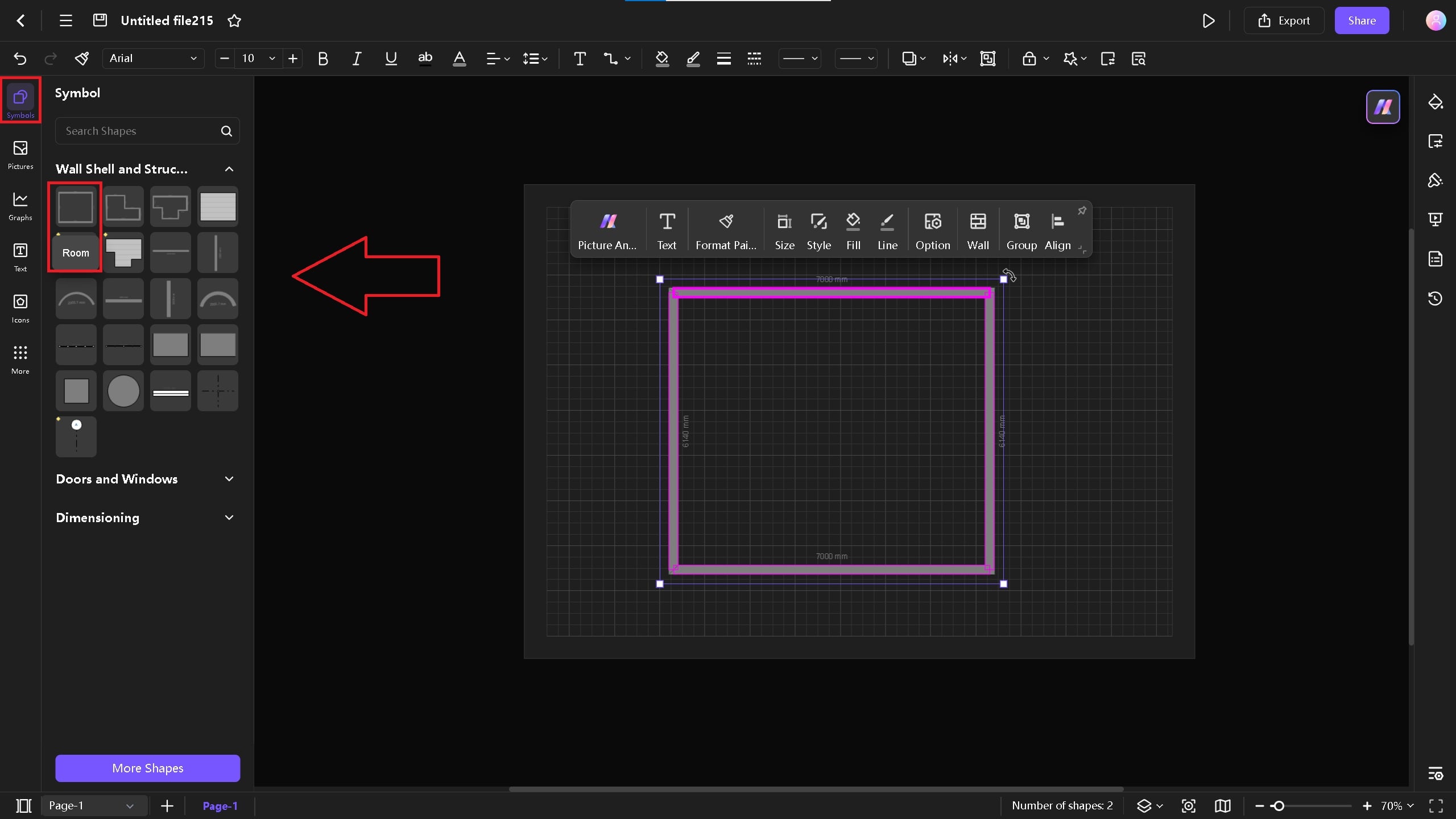 exterior walls on Edraw.AI