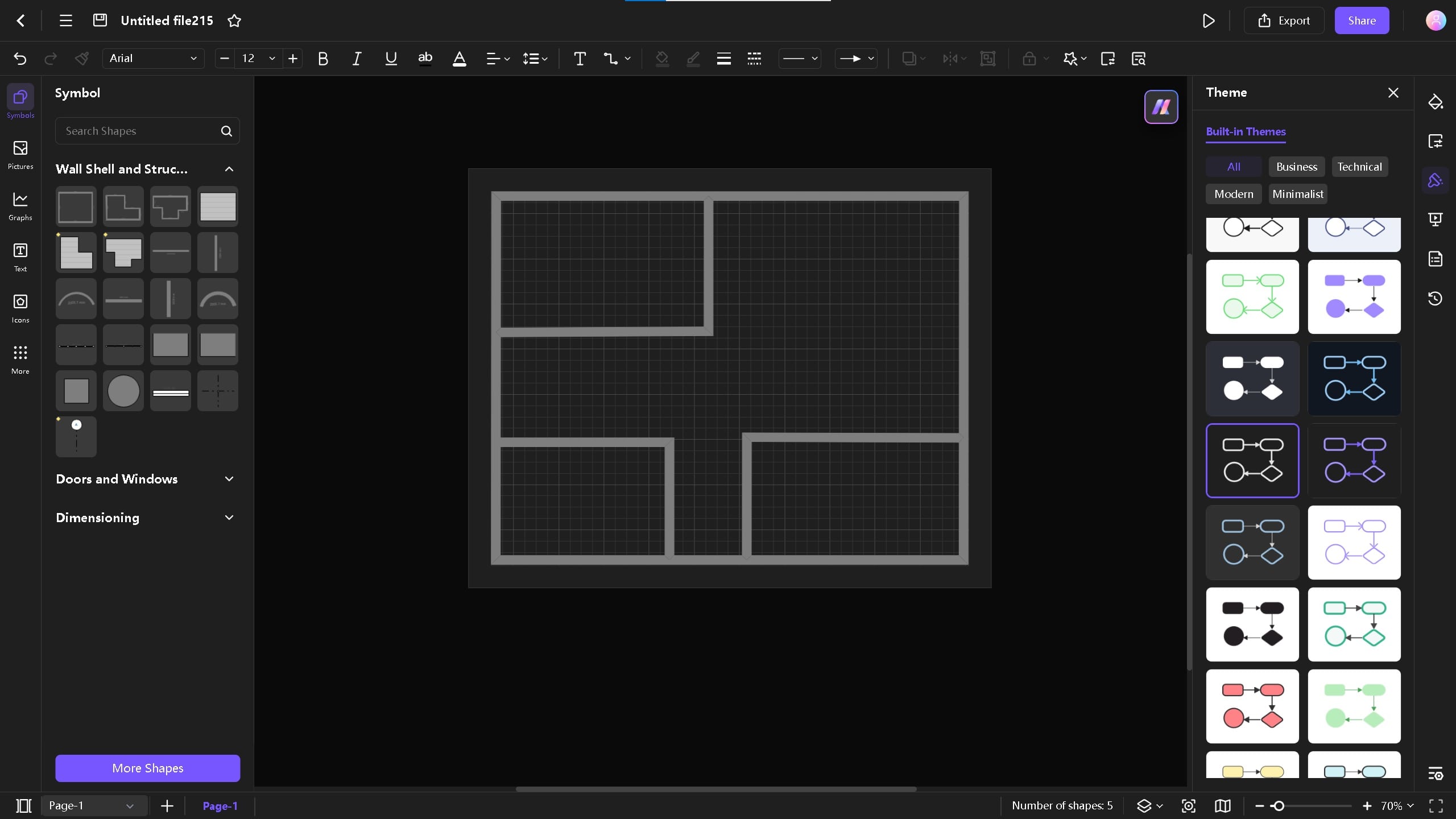 interior walls on Edraw.AI