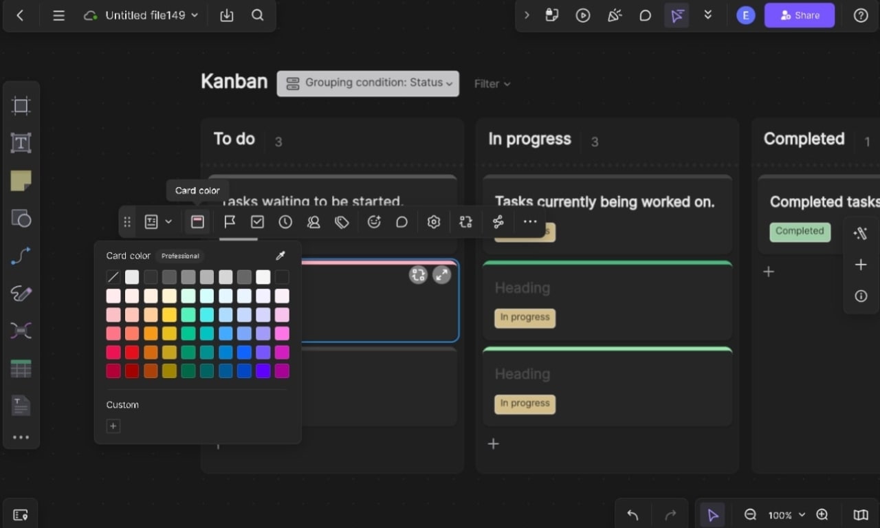 customizing kanban task cards