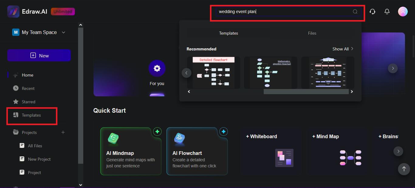 Edraw.AI templates search