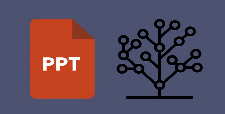 ppt icon and minimalist tree