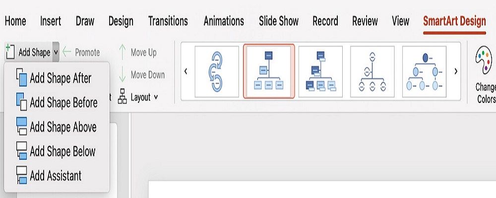 add shapes smartart design