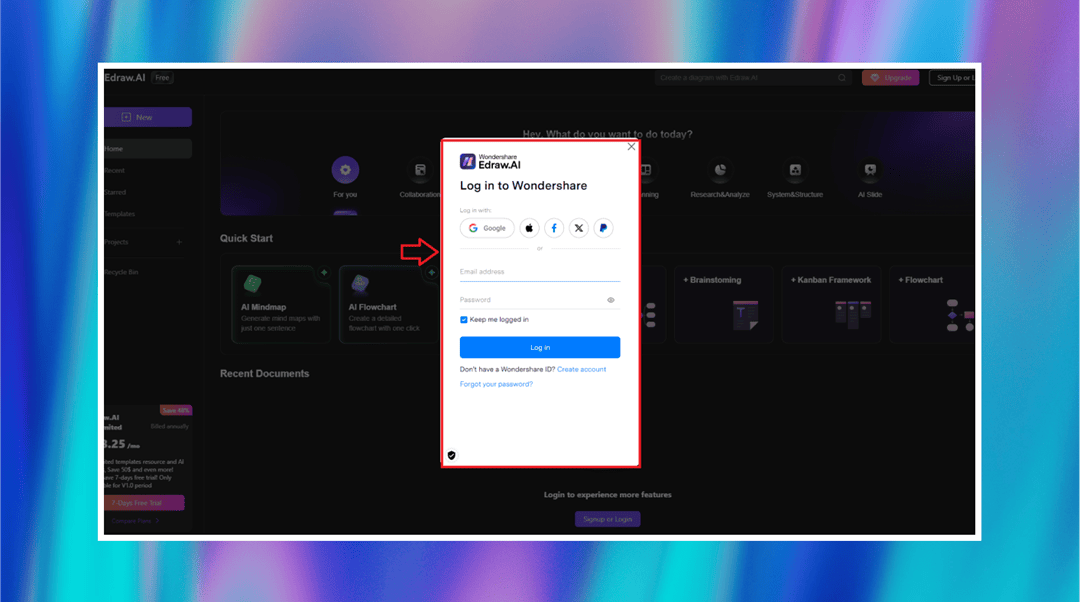 edraw ai login