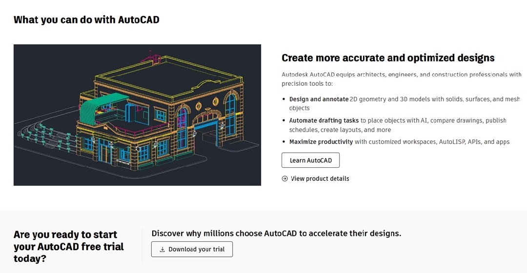 autocad website interface