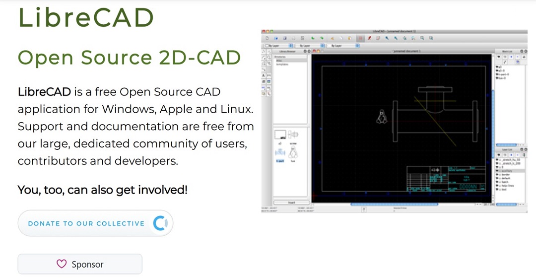 librecad website interface