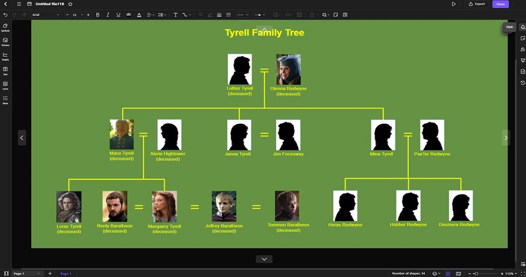 editing the family tree