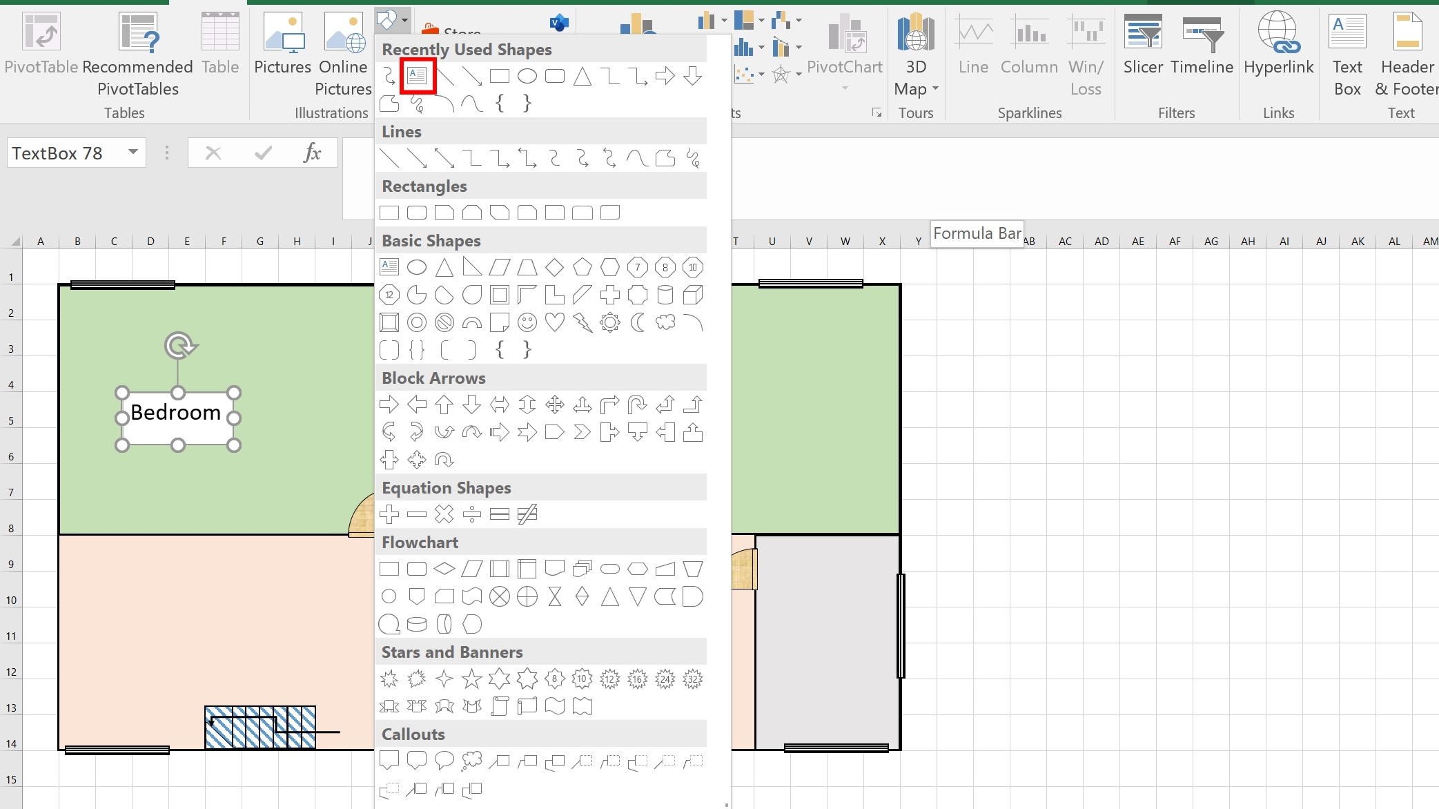 add labels in Excel