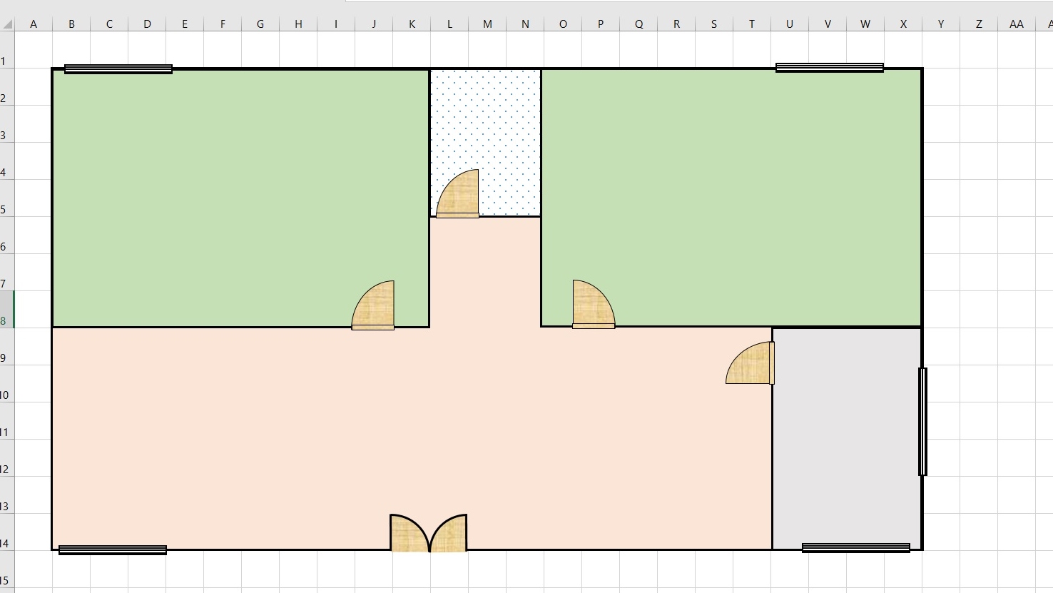 entry door in Excel