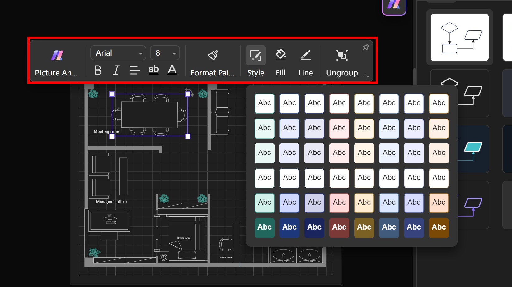 customize the shapes of floor plan symbols on Edraw.AI