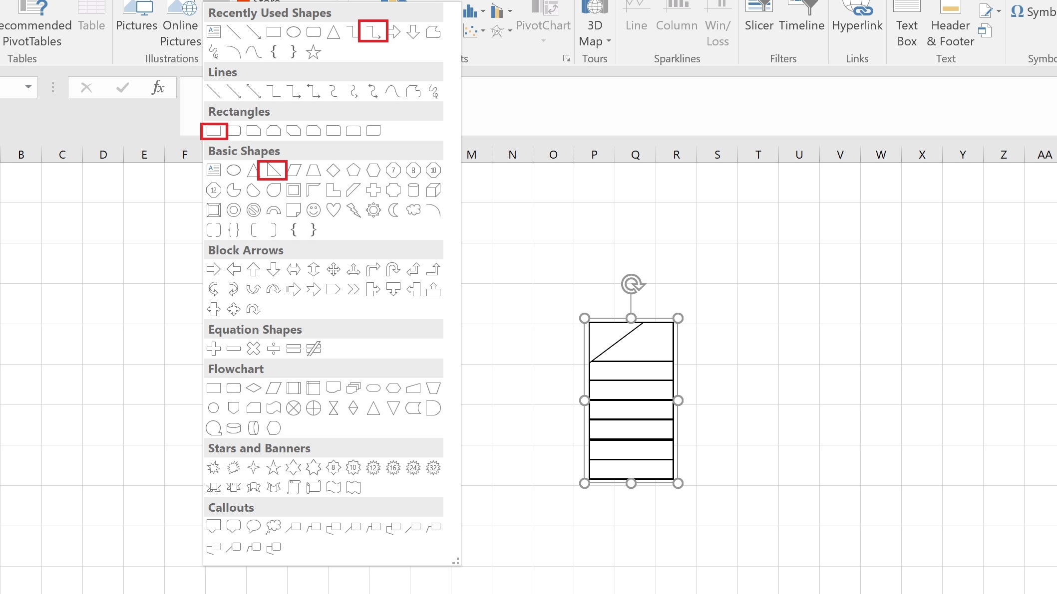 making staircase in Excel