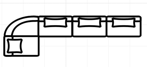 armless sectional sofa on Edraw.AI