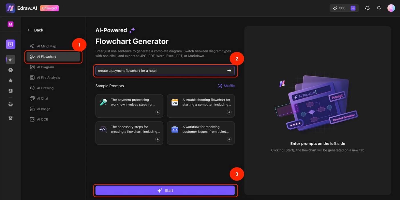 edraw ai flowchart generator