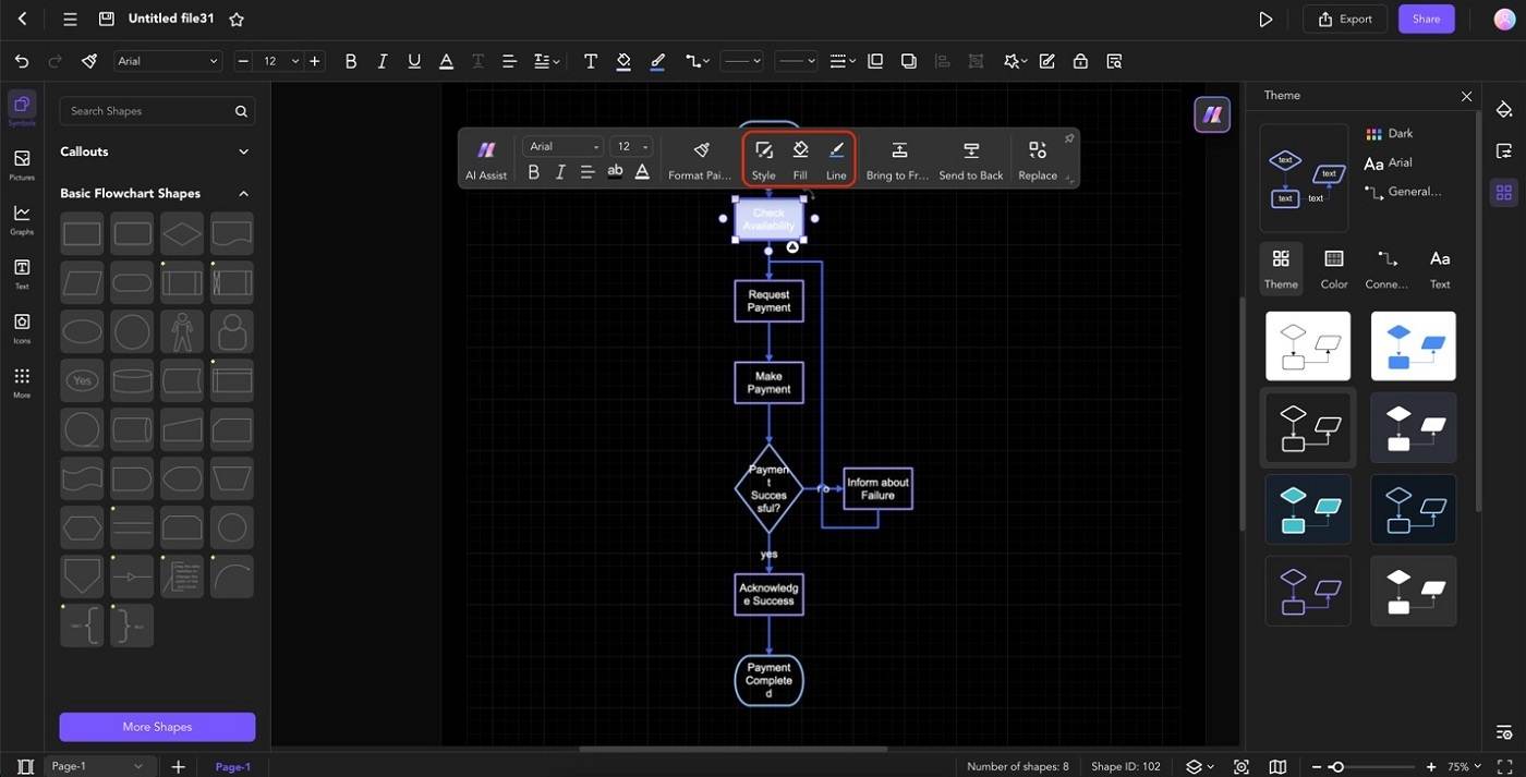 edraw ai customize shapes