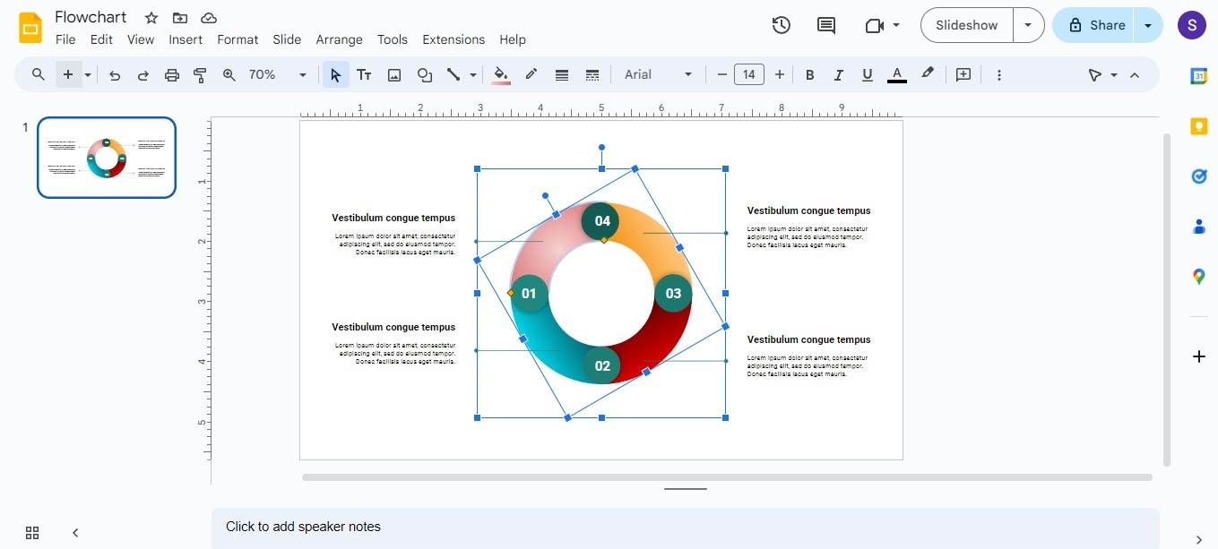 customize flowchart template in google slides