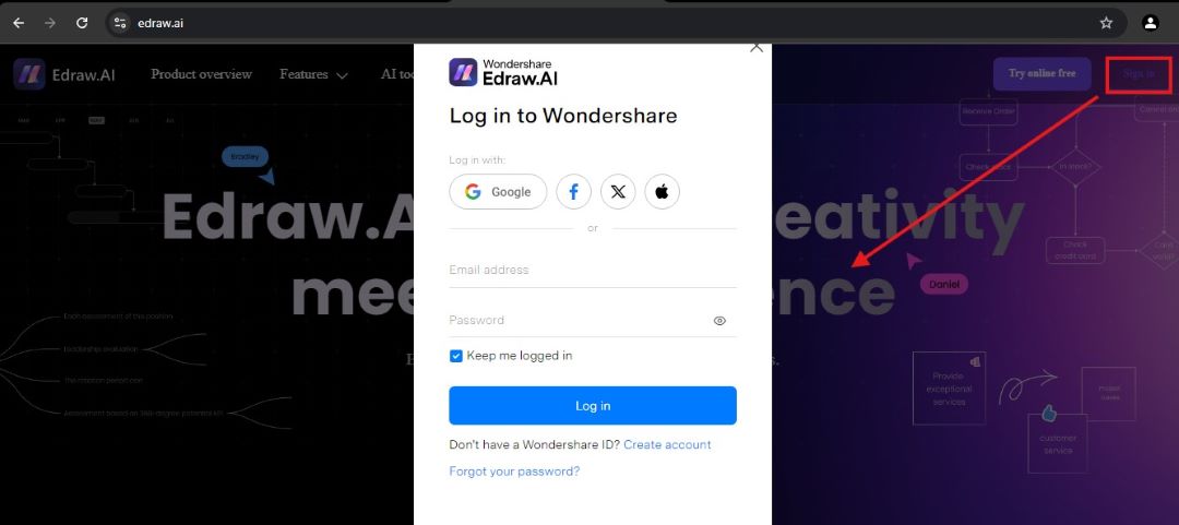 Log in to Edraw.AI