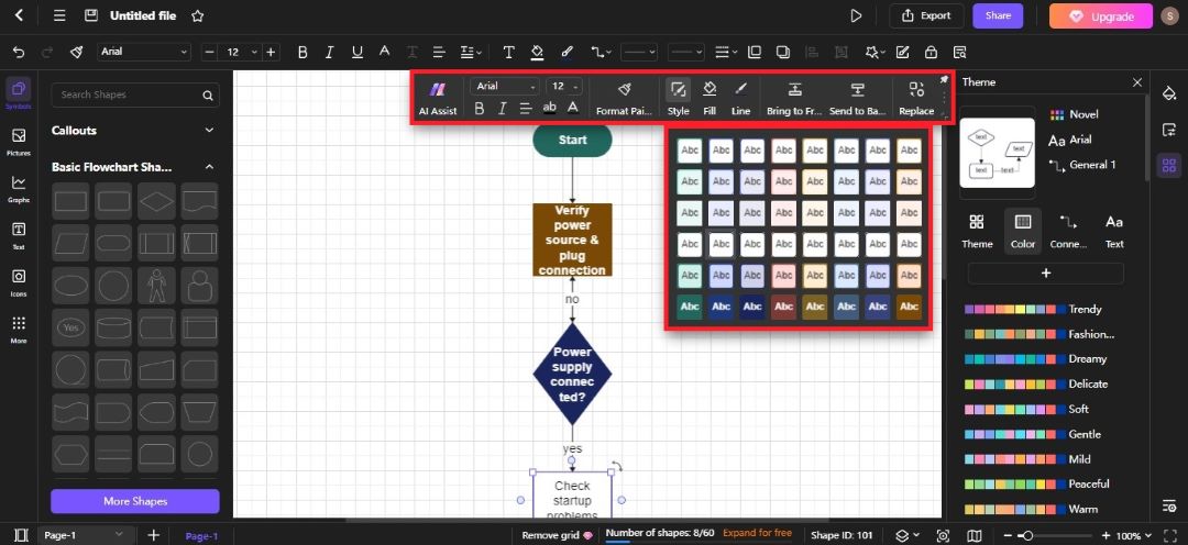 customize ai-generated flowchart