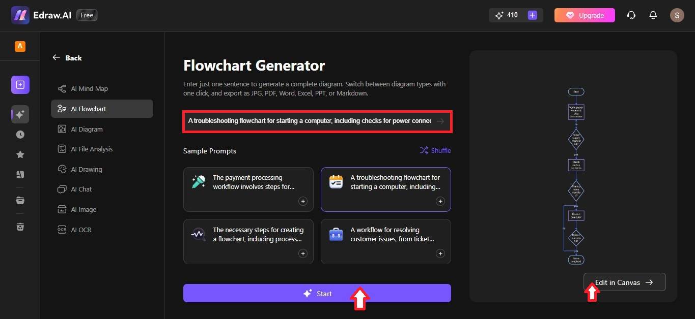 text to flowchart for ms word