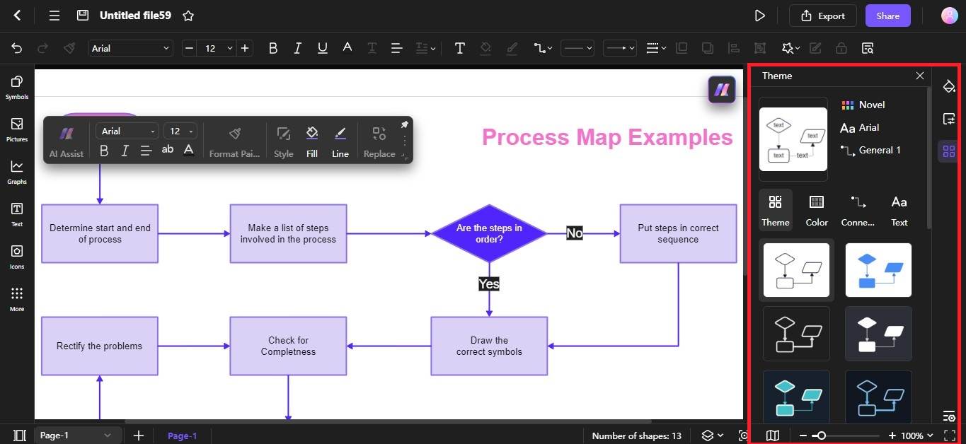 customize flowchart template for word