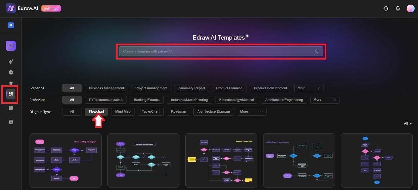 pre-designed diagram templates page