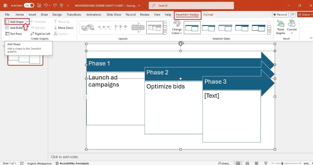 ppt add shape from smartart design