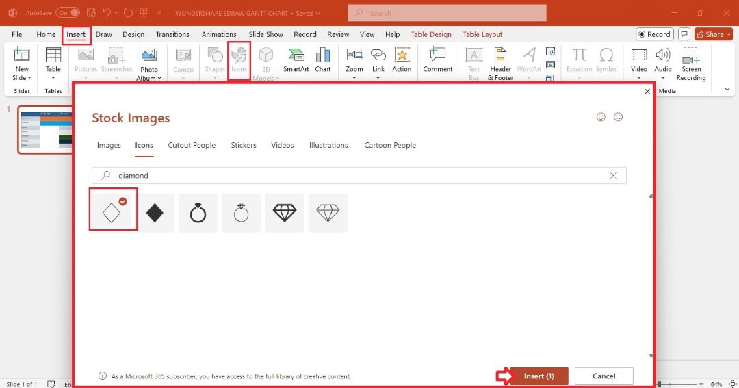 add a milestone to gantt chart