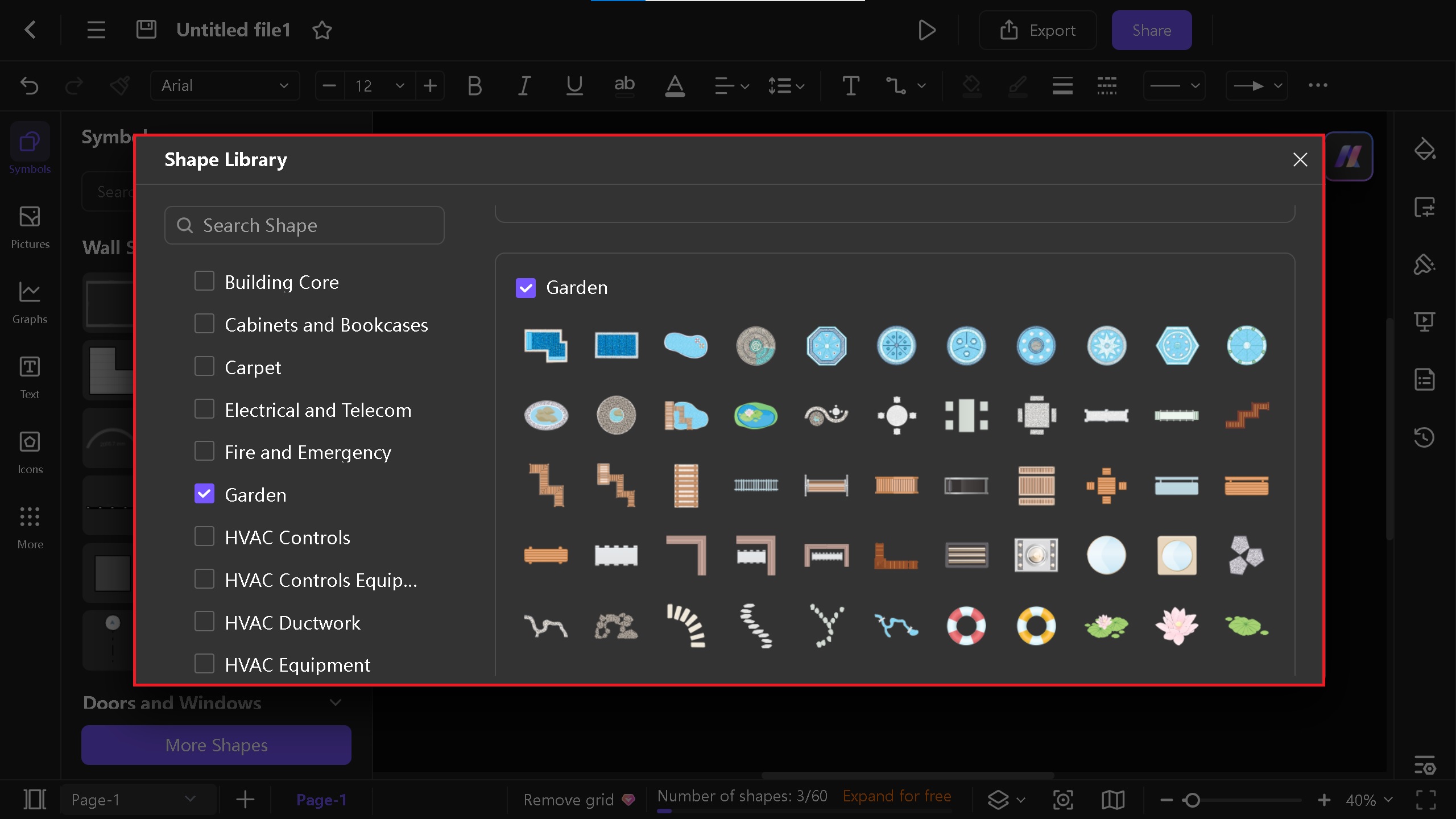 garden symbols on Edraw.AI