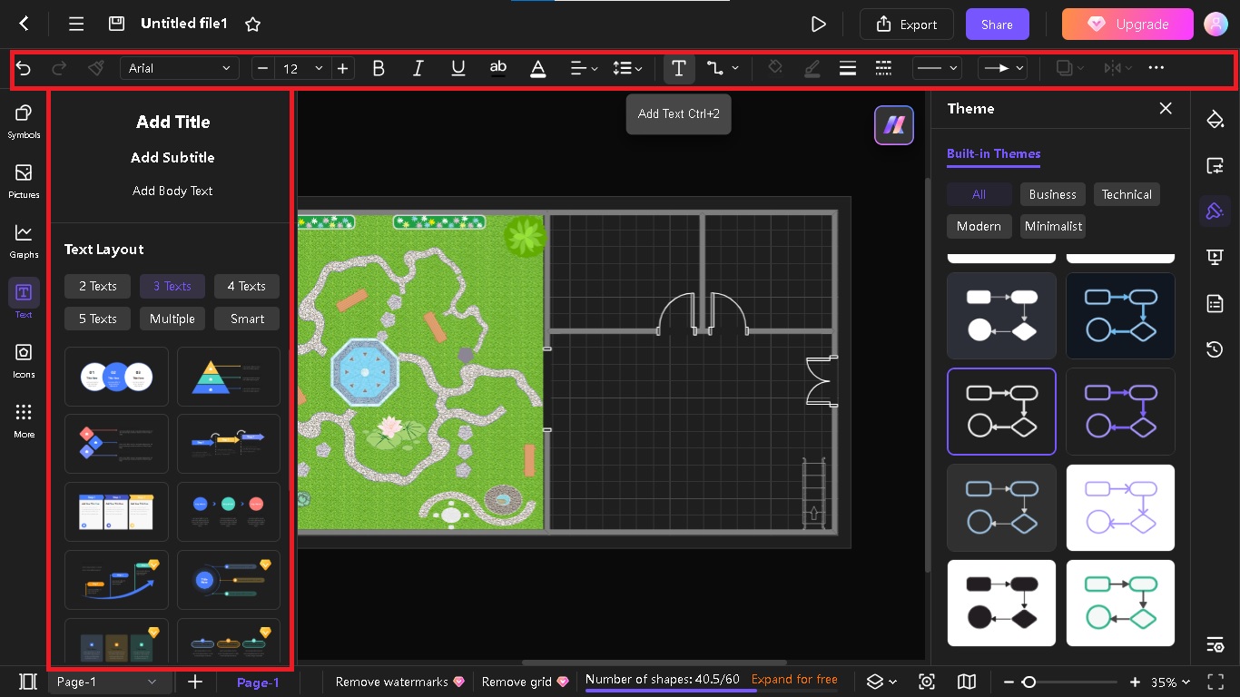 add text with Edraw.AI