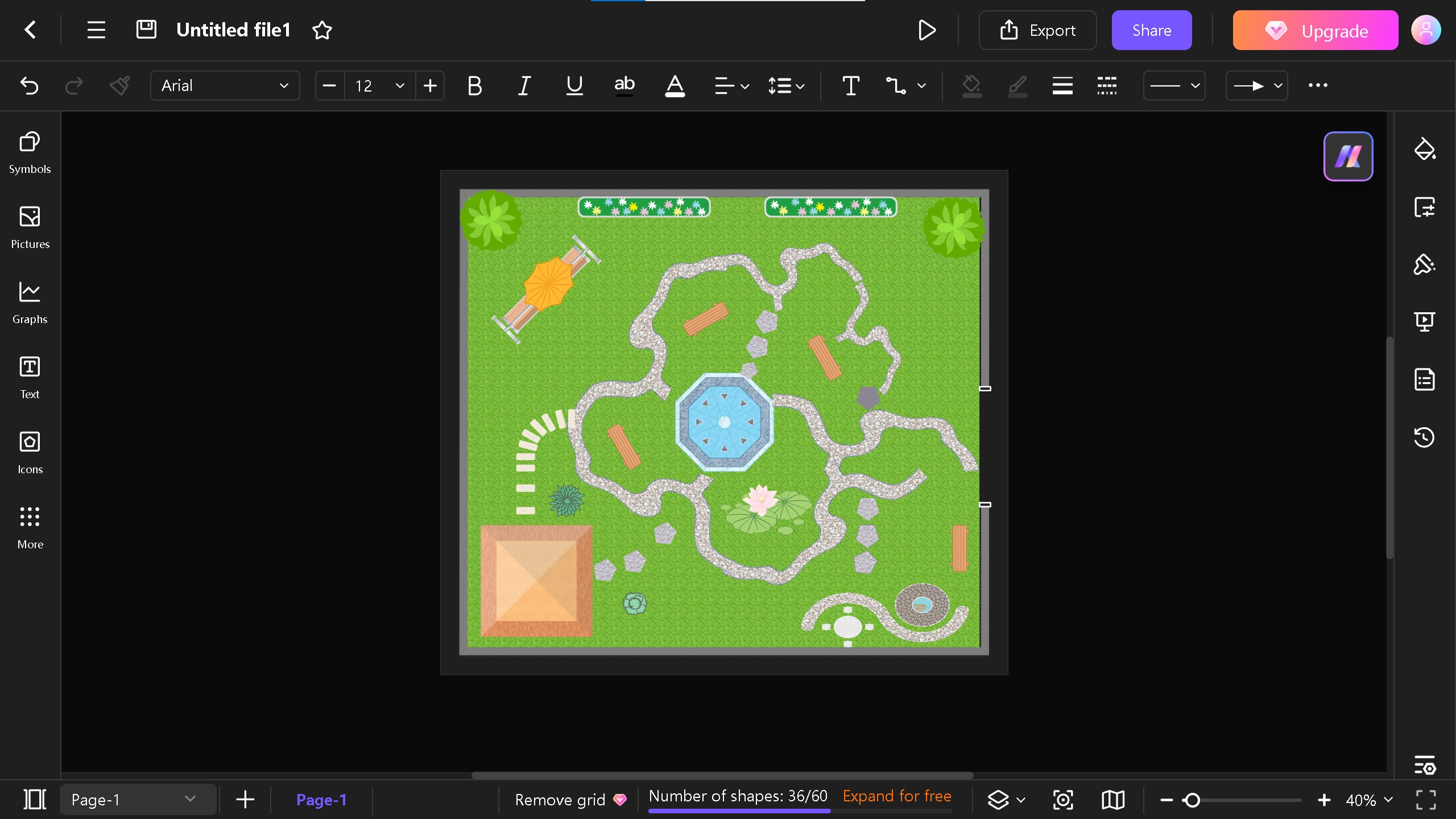 garden plan on Edraw.AI