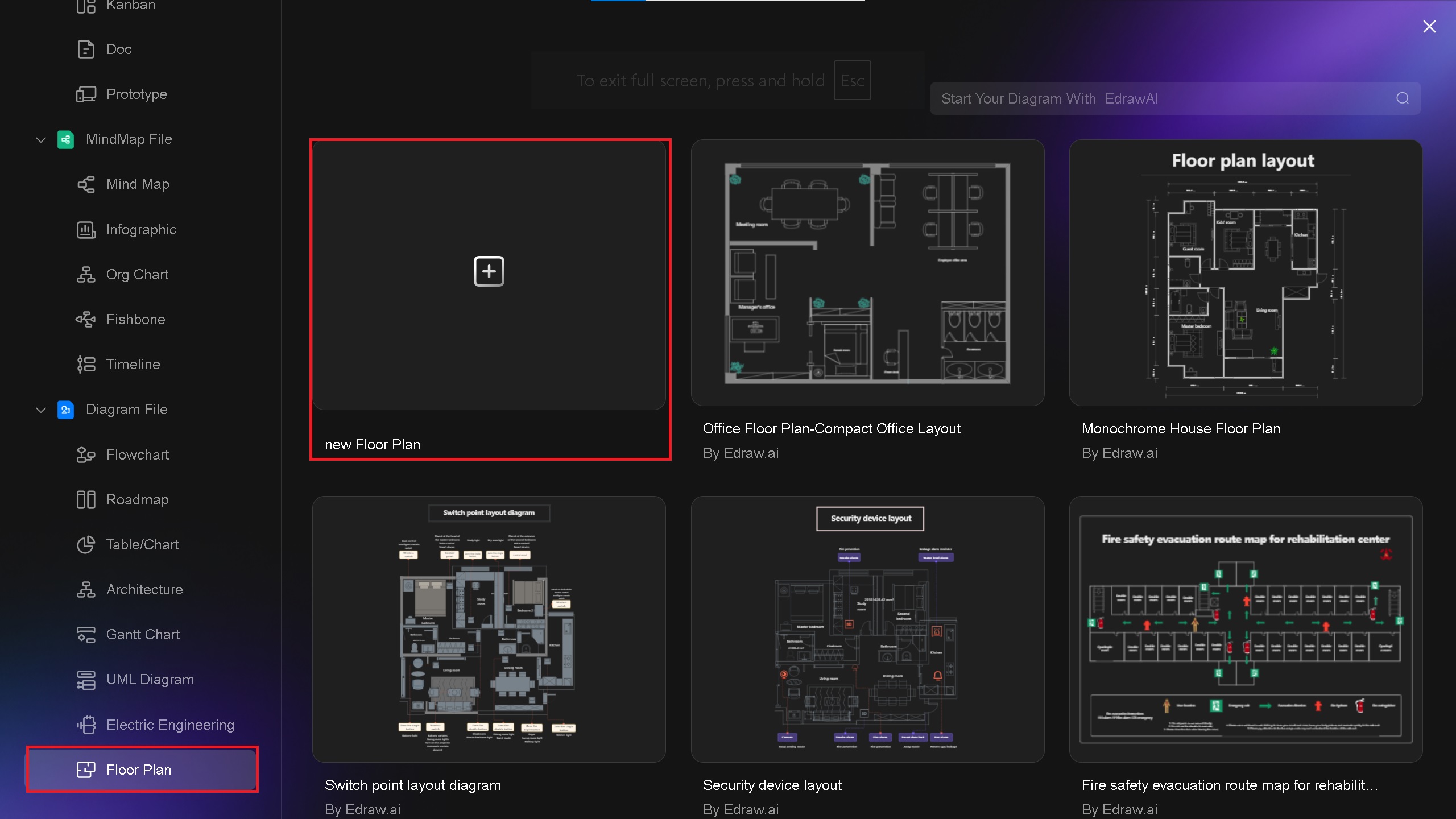 new floor plan on Edraw.AI