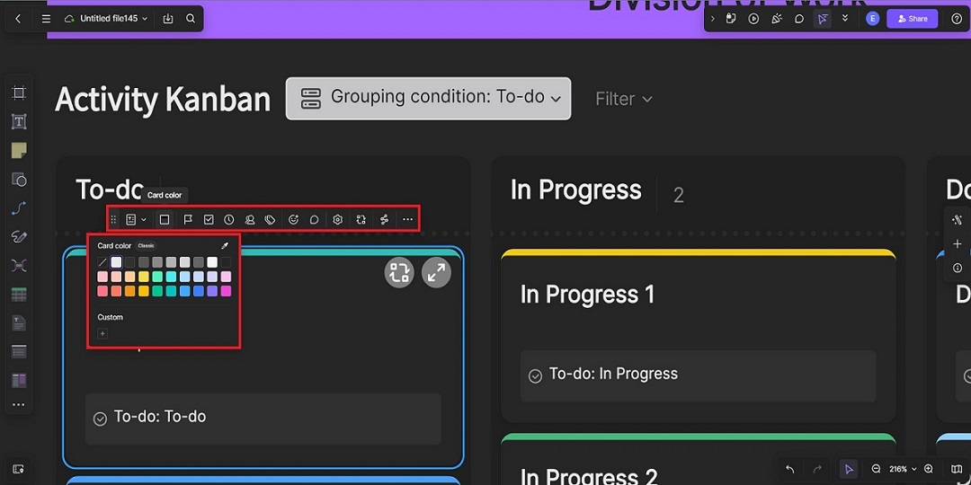 customizing the kanban board