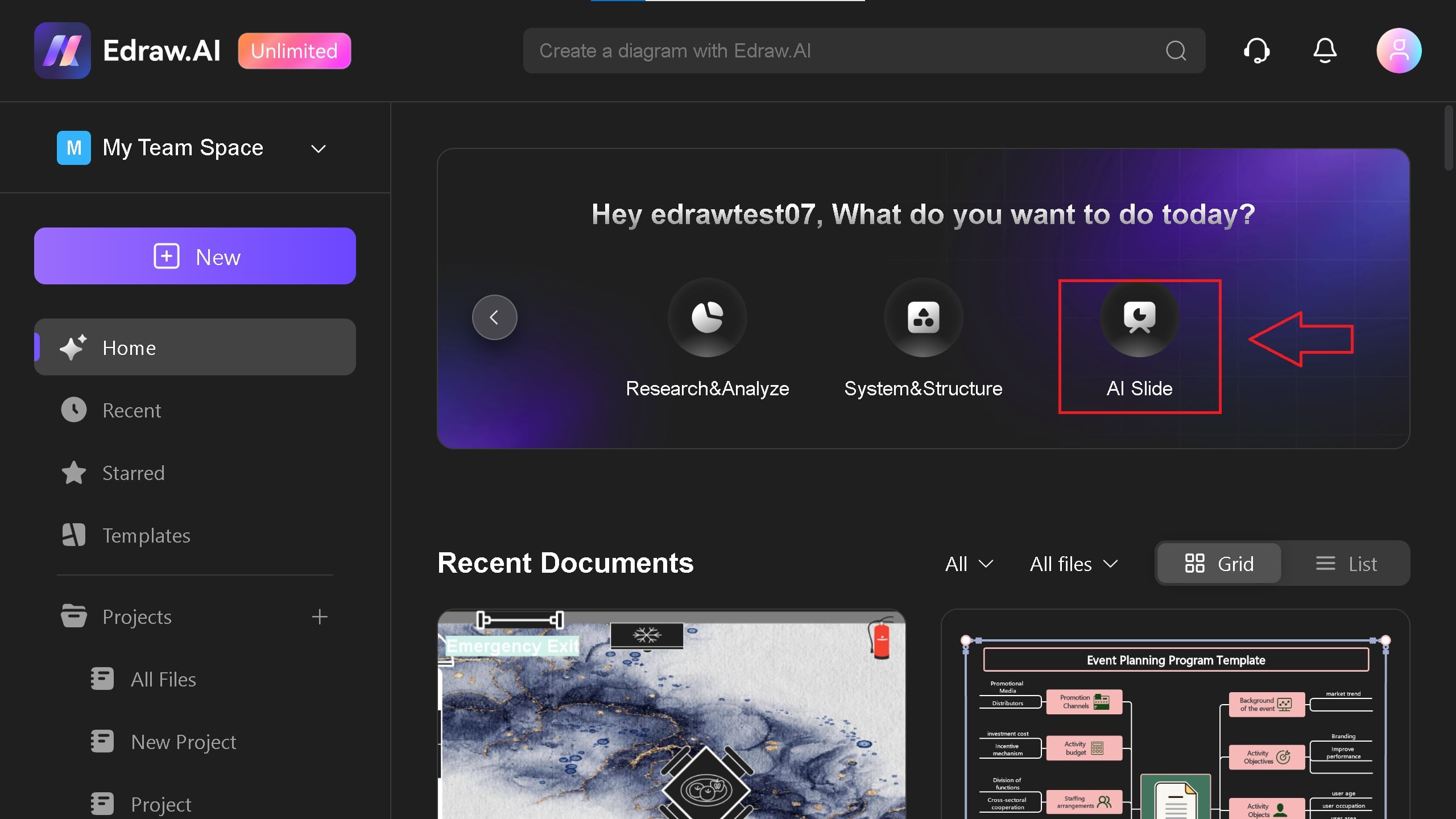 ai feature on Edraw.AI