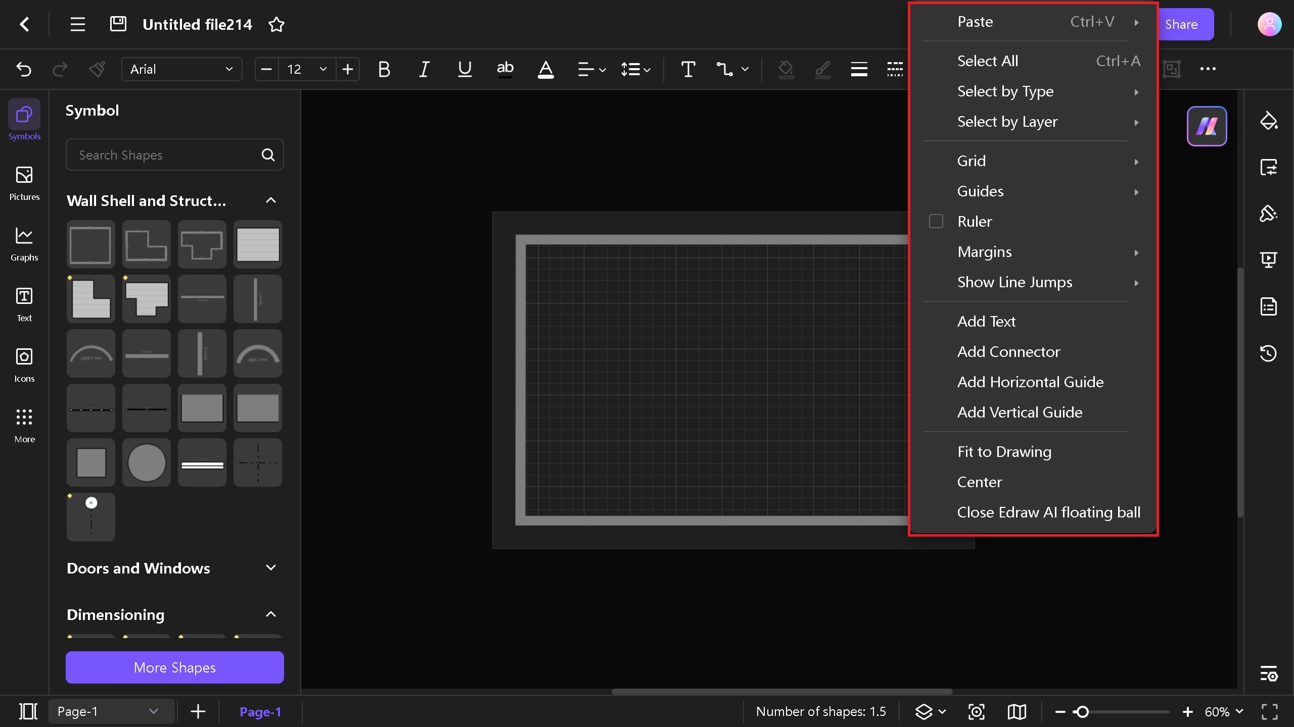 fit to diagram feature on Edraw.AI