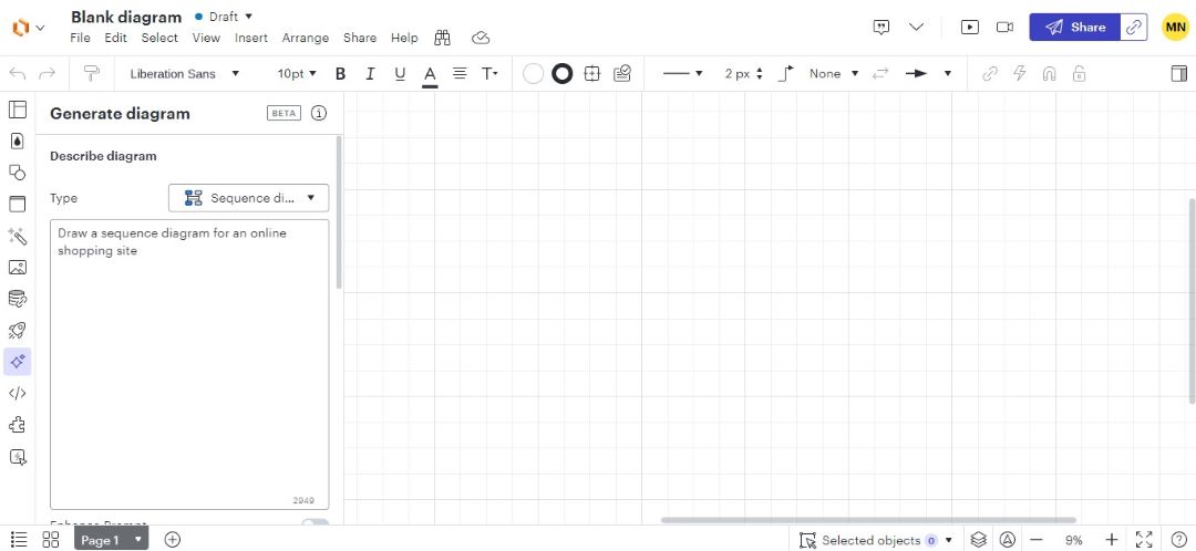 sequence diagram prompt