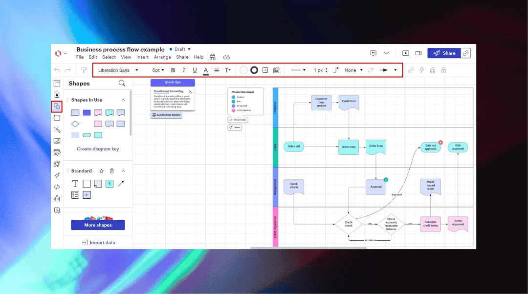 create flowchart lucidchart templates