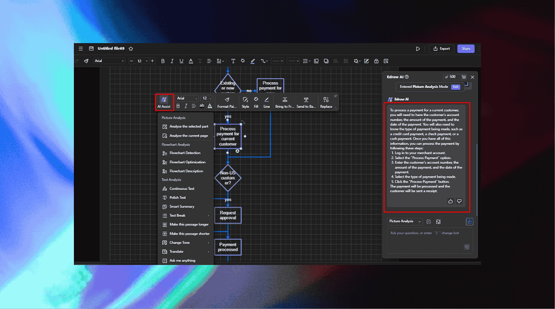 ai flowchart generator edrawai