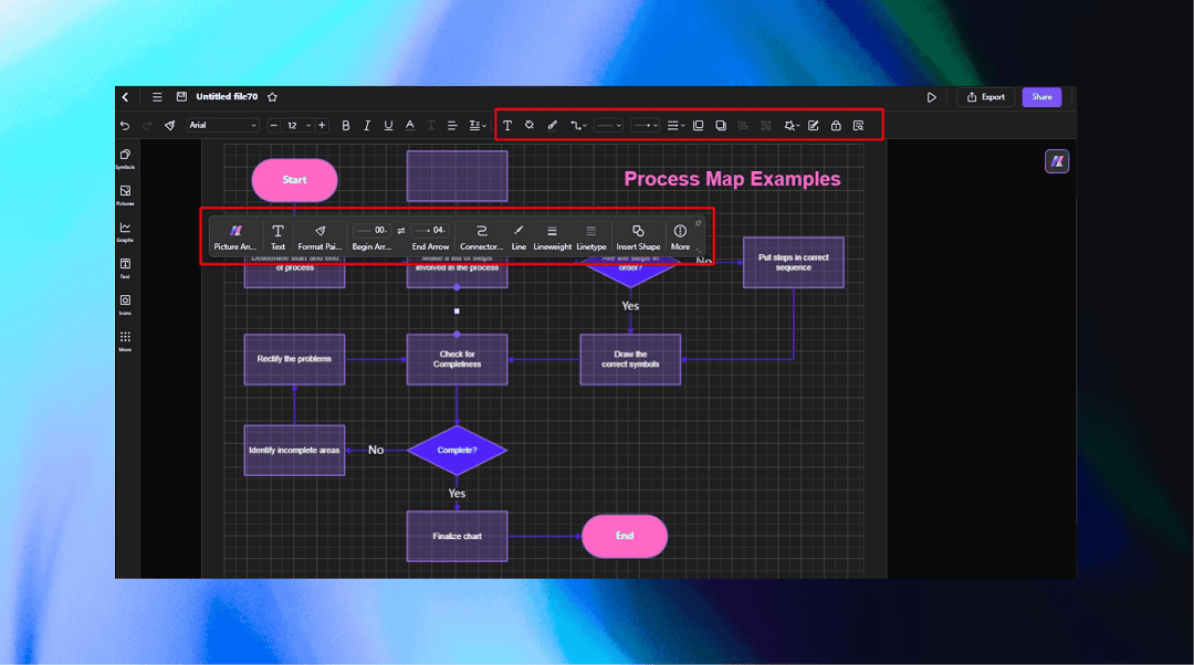 create flowchart using templates