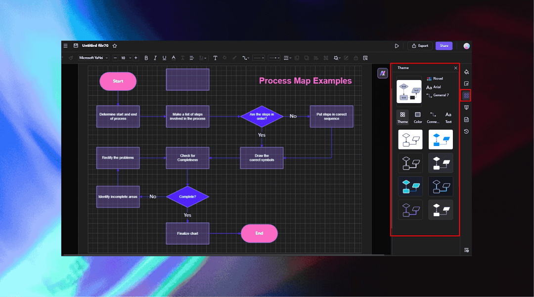 create flowchart using templates