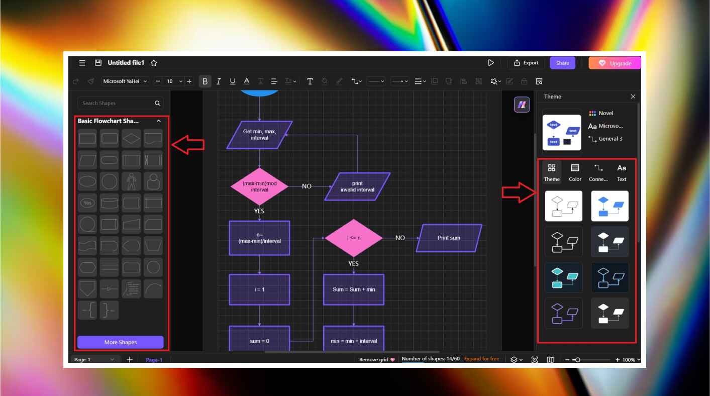 edit flowchart