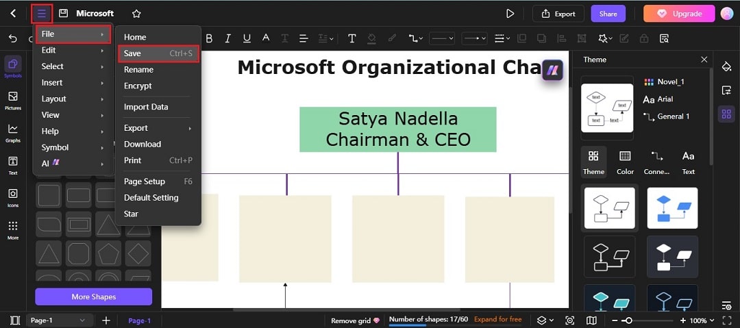 save the org chart