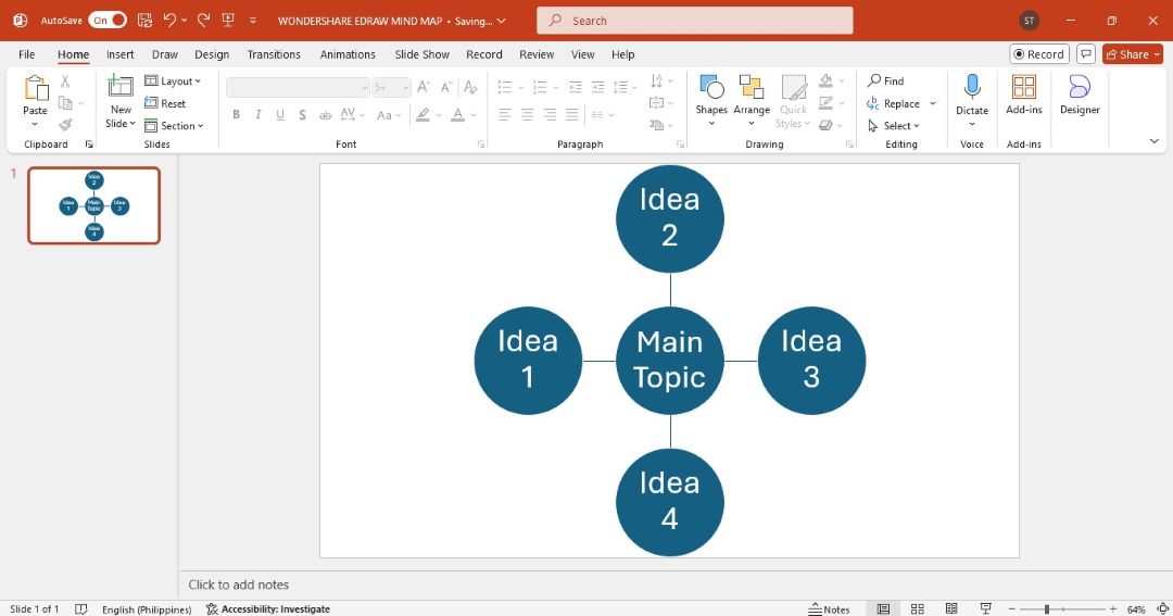 entering mind map data