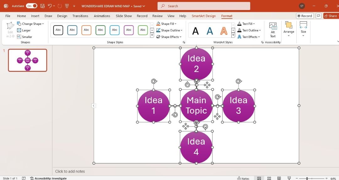 format shape styles in powerpoint diagram