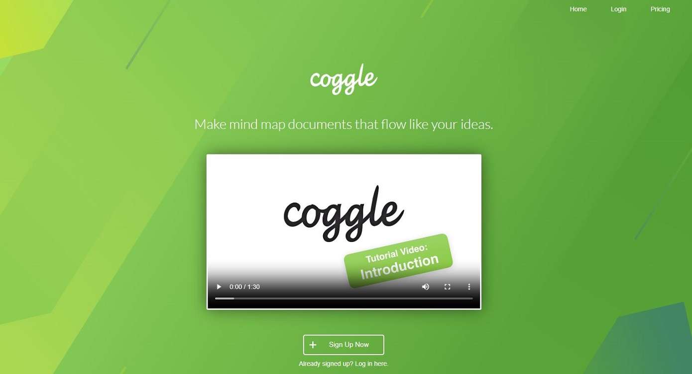 coggle main website interface