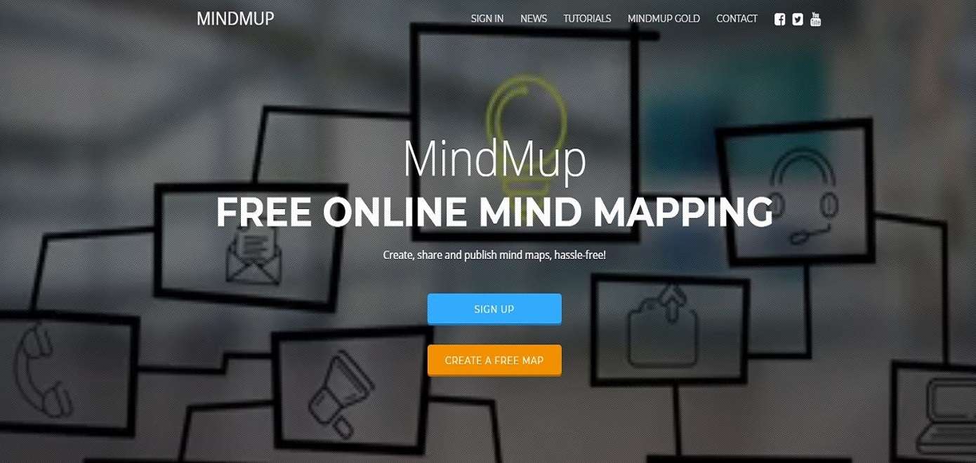 mindmup main website interface