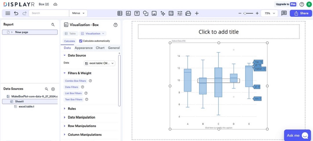 displayr free online box plot generator